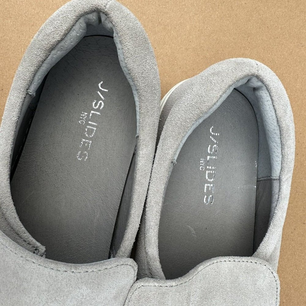 J/Slides NYC Women's Gray Suede Leather Slip on Sneaker Shoes Size 11 - Picture 7 of 8